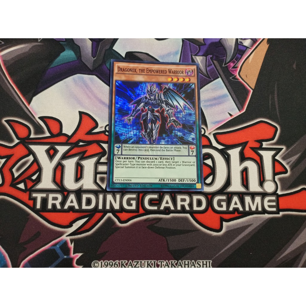 Thẻ bài Yugioh chính hãng Dragonox, the Empowered Warrior - CT13-EN006 ...