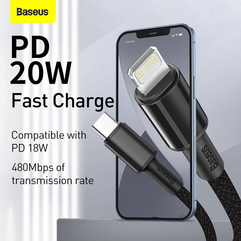 Ảnh Baseus Cáp Sạc Nhanh 20W PD USB C Type C cáp sạc nhanh cho ip 13 11 Pro Xs Max 1