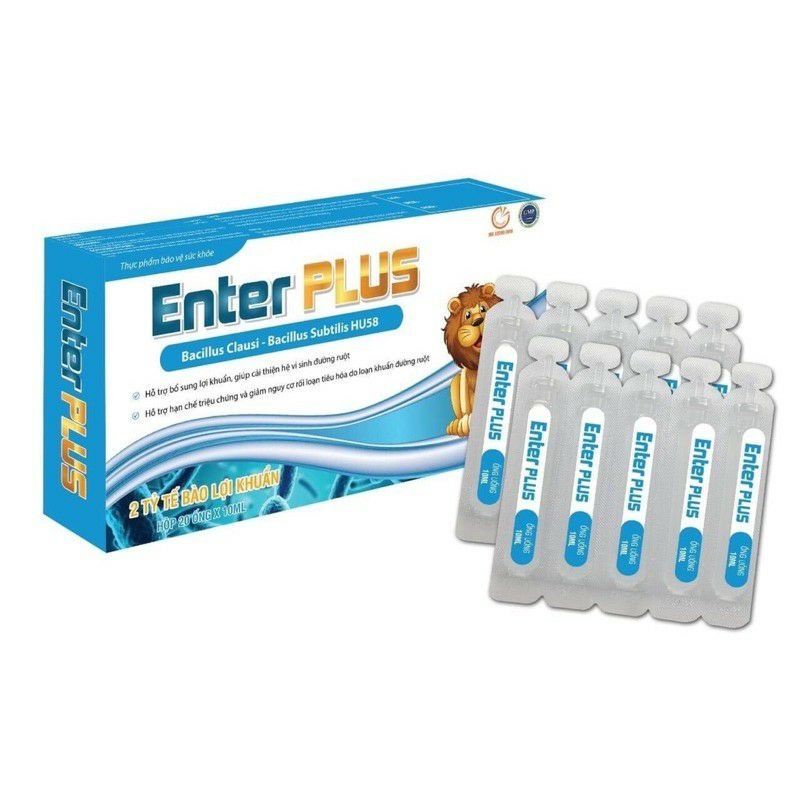 Men ENTER PLUS _Hộp 20 ống kích thích tiêu hóa tốt, bổ sung lợi khuẩn ...