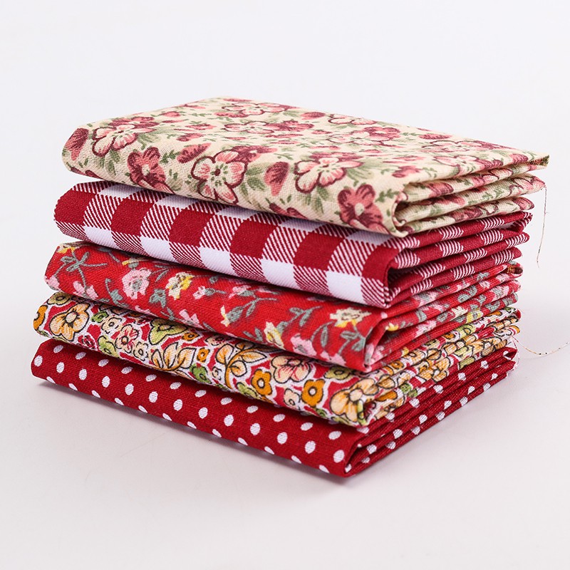 Vải bông chắp vá 25x25cm, phụ kiện handmade cho búp bê TJ0537