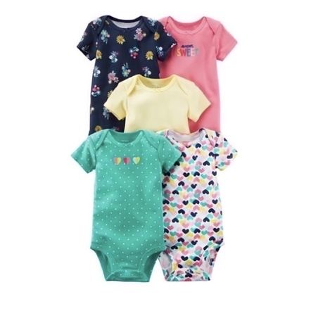 [MD08] Set 5 body chip cộc tay bé gái xuất xịn