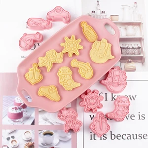 Cc Cookie Stampers cho DIY Bánh Nướng Trang Trí Vật Dụng Ủng Hộ Dụng Cụ Gia Đình Thực Phẩm Nhựa Bánh Pit Tông Cắt