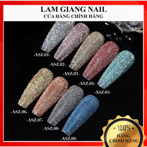 Sơn gel AS nhũ Flash phản quang mã ASZ chọn lẻ chai đỏ nhọn