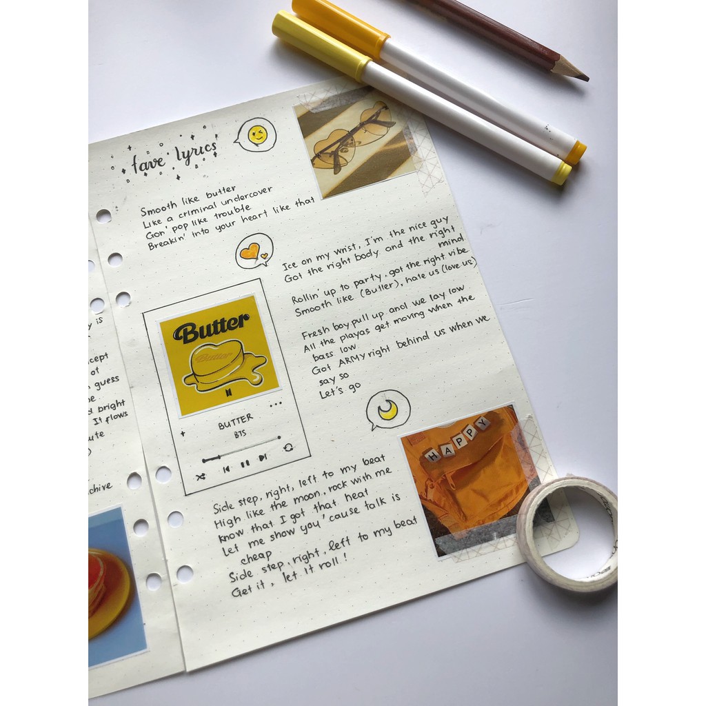 Set Sticker BTS Butter Theme - Bullet Journal Sticker - Trang Trí ...