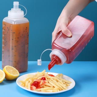 Chai Nước Sốt Bóp 800 / 1000ML - Hộp Đựng Gia Vị Miệng Lớn - Nước Sốt Salad Gia Vị Nhà Bếp Chai Dầu Ô Liu