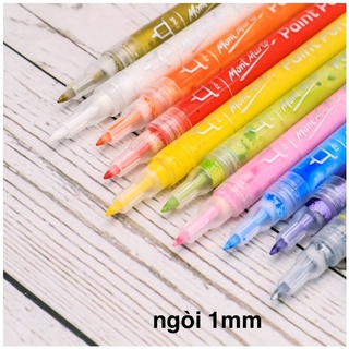 [Hỏa tốc HCM] Bộ 12 Cây Bút Marker Acrylic Mont Marte Vẽ Trên Mọi Bề Mặt - Ngòi 1mm/3mm
