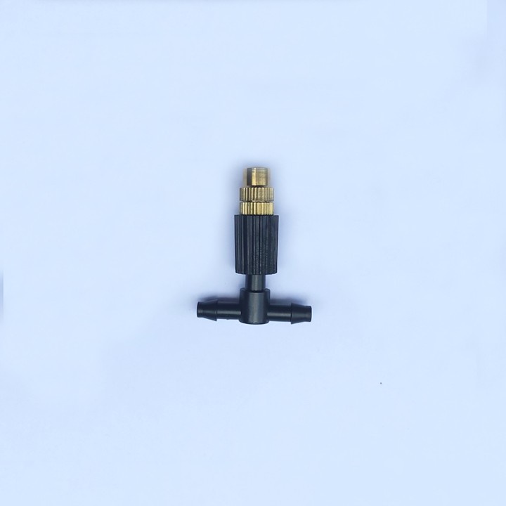 Béc Tưới Phun Sương 1 Hướng Đầu Đồng - Kèm Tê Nối Ống 6mm-Tưới phun sương