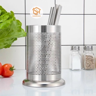 Ống Đựng Muỗng Đũa Inox, Ống Đũa Inox Tròn Cam Homeware