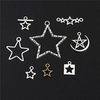 10 Chiếc Cổ Bạc Ngôi Sao Pentagram Quyến Rũ Hình Học Bùa Hộ Mệnh Mặt Dây Chuyền Phụ Kiện Làm Dây Chuyền Vòng Tay Trang Sức