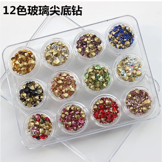 Set 12 hũ đá chân nhọn loại ĐẸP