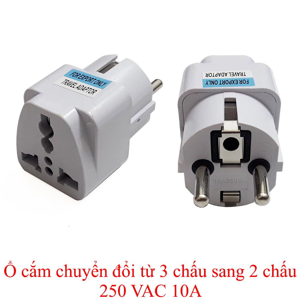 Ổ Cắm Chuyển đổi Từ 3 Chấu Sang 2 Chấu 250vac 10a Shopee Việt Nam