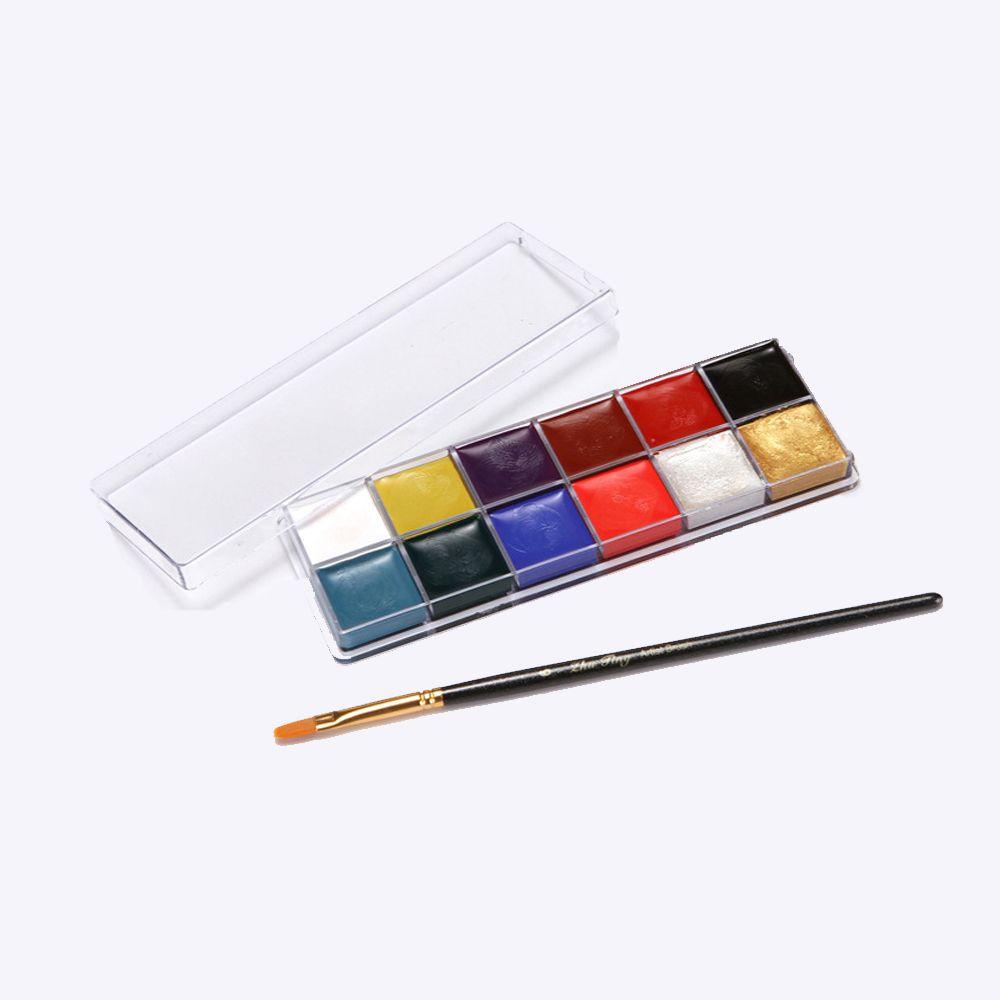 Yuukii 12 Màu / bộ Dụng cụ lót mắt Trang điểm mặt Thời trang Tranh vẽ mặt nhiều màu