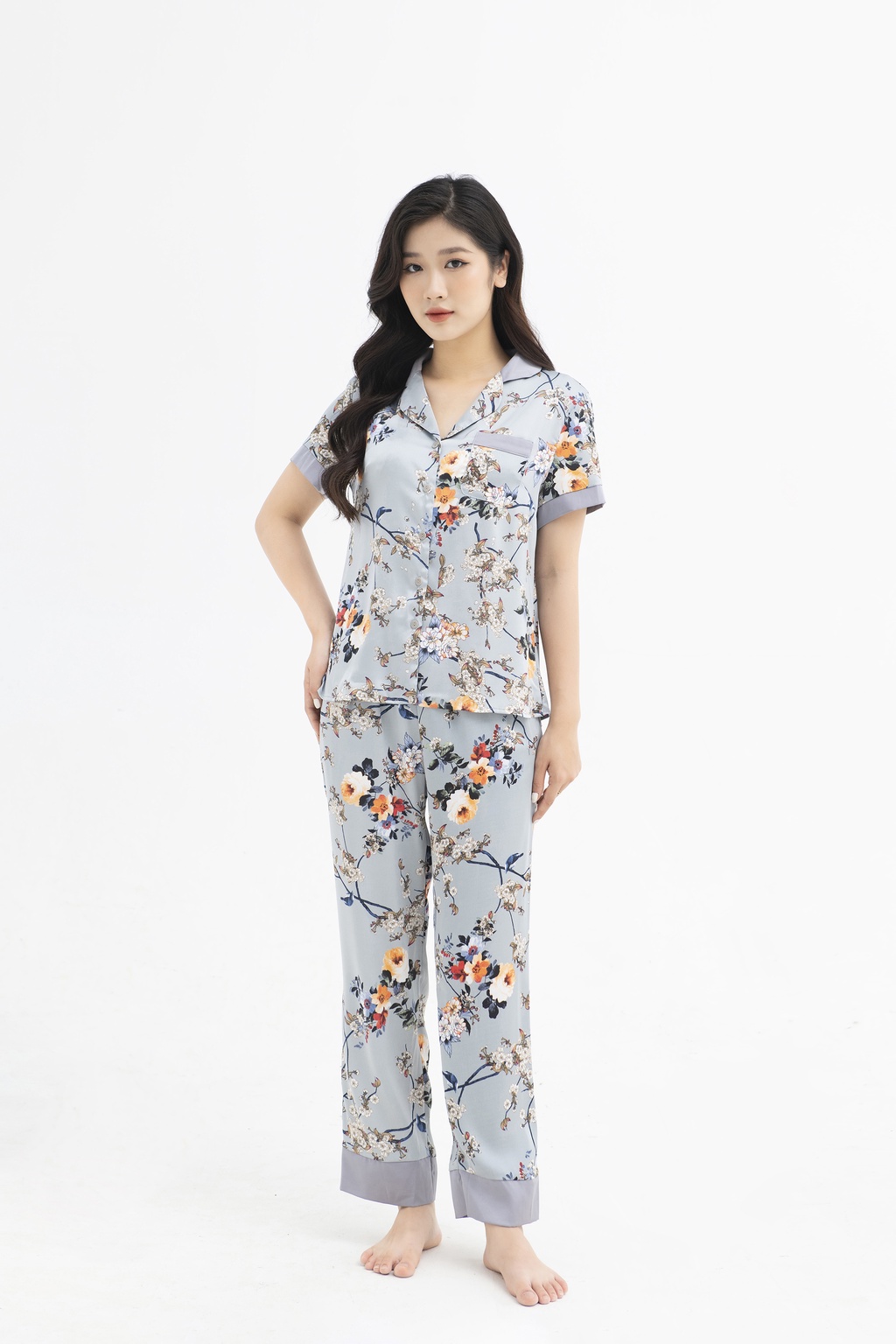 Đồ Ngủ Pijama Lụa Satin Nhật có thể mặc đi dạo