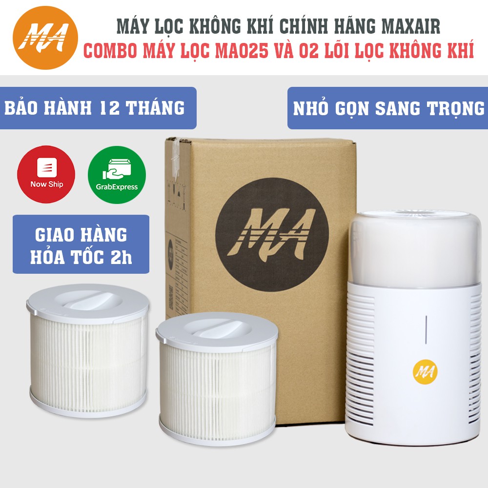 Ảnh Combo ưu đãi 01 máy lọc không khí + 02 lõi lọc không khí hepa chính hãng MAXAIR 1