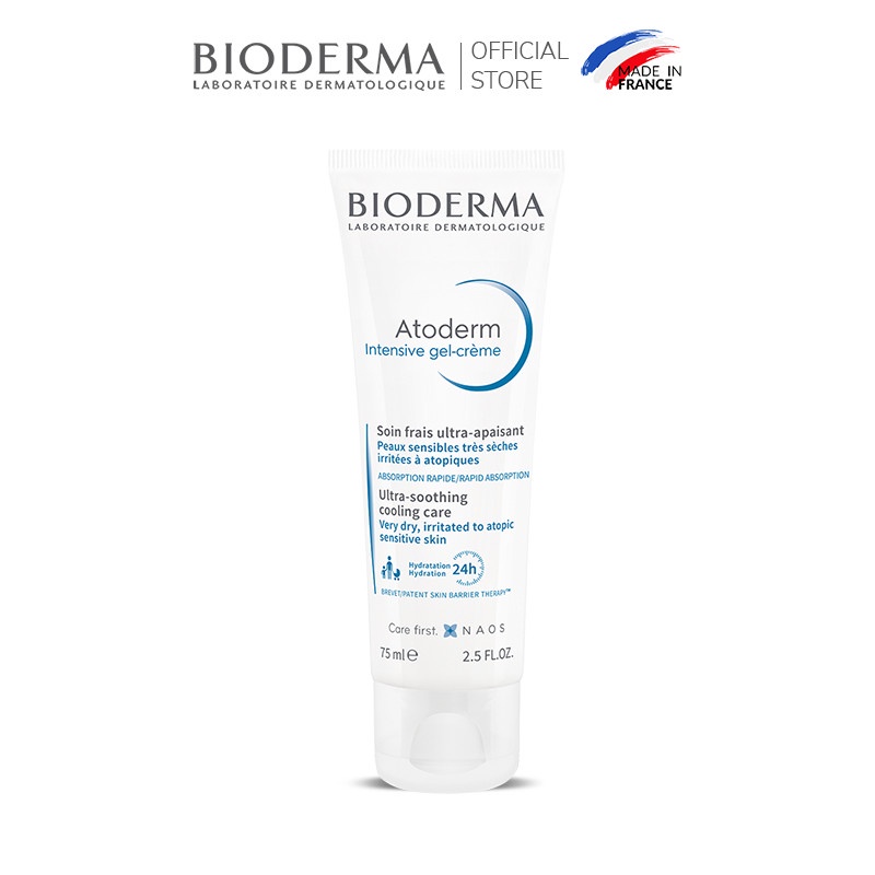 Ảnh Kem gel dưỡng ẩm và làm dịu dạng gel cho da khô và rất khô Bioderma Atoderm Intensive gel-crème 75ml 1