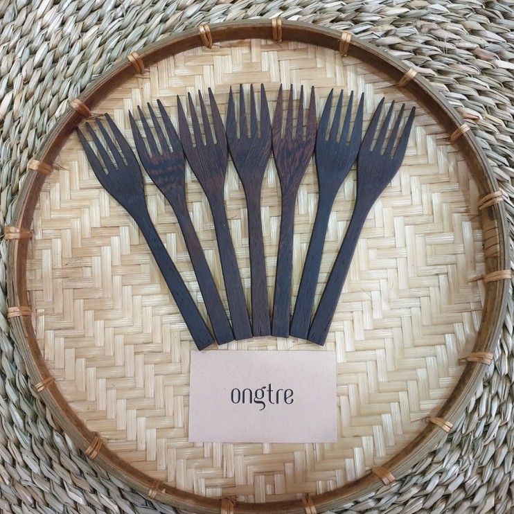 Muỗng Gỗ Mun ONGTRE, Thìa Gỗ Cao Cấp Cho Nhà Hàng, Khách Sạn, Bộ Đồ Dùng Bàn Ăn, Quà tặng doanh nghiệp