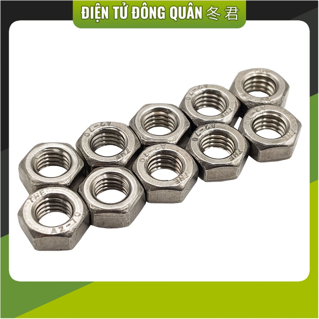 [HCM] Đai ốc M2 | M3 | M4 | M5 inox 304 (10 con) | Shopee Việt Nam