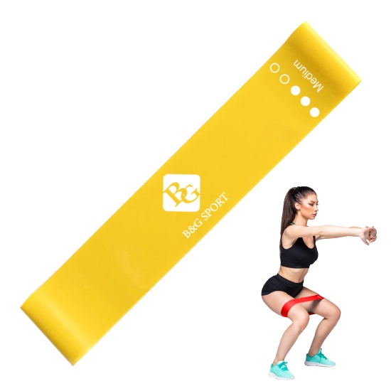 Dây đàn hồi kháng lực BG Miniband tập Gym Yoga Thái Lan cao cấp đa năng mới 2023 MÀU VÀNG (L) 11-13KG HOT