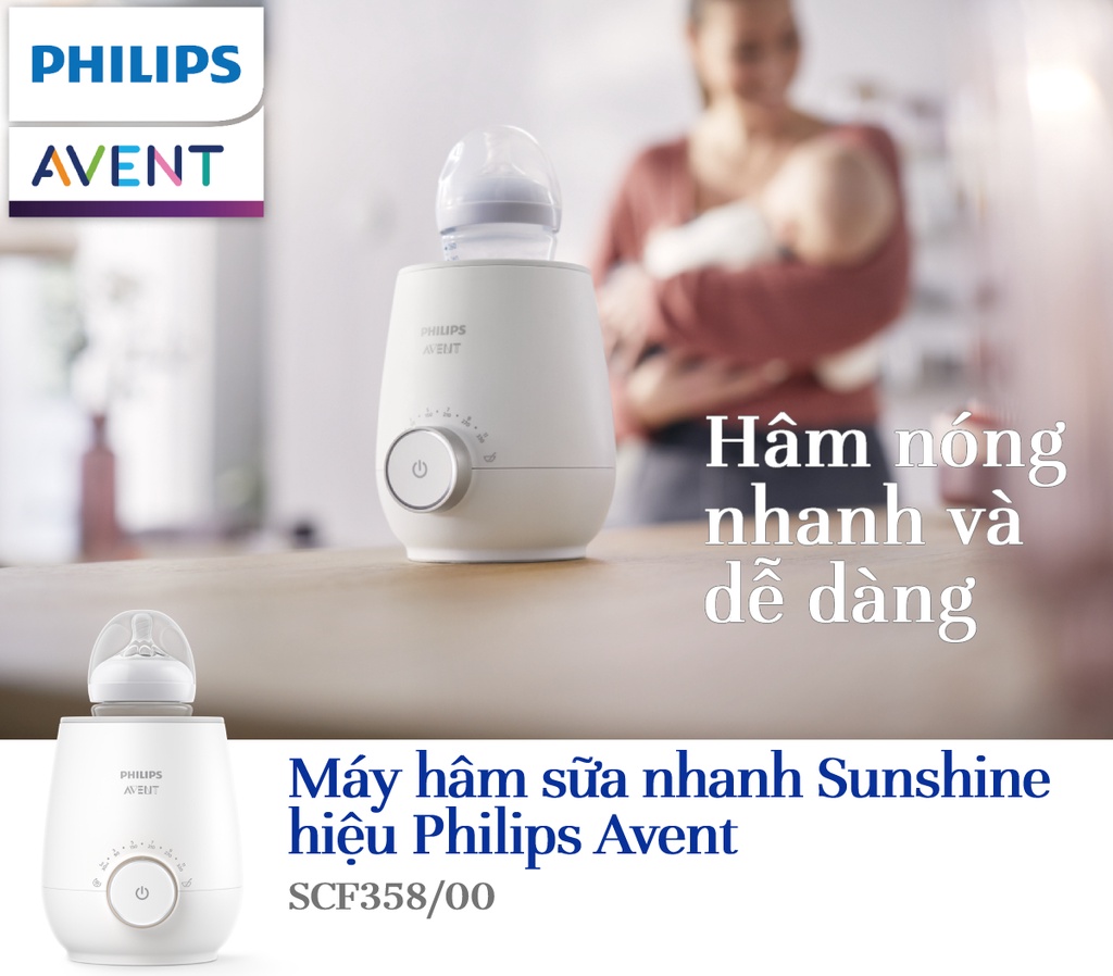 Mô tả Philips Avent máy hâm sữa và thức ăn SCF358/00 - 1