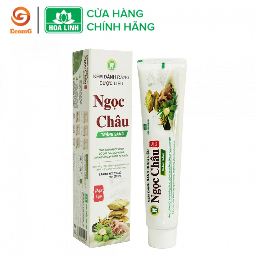 Ảnh Kem đánh răng dược liệu Ngọc Châu trắng sáng 100gr và 125gr 1