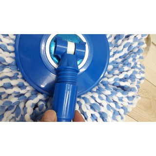 AMZO_CÂY LAU NHÀ XOAY 360 ĐỘ THAY THẾ INOX LỚN 22MM -25MM ( KHÓA LẬT - ĐÃ KÈM BÔNG LAU )