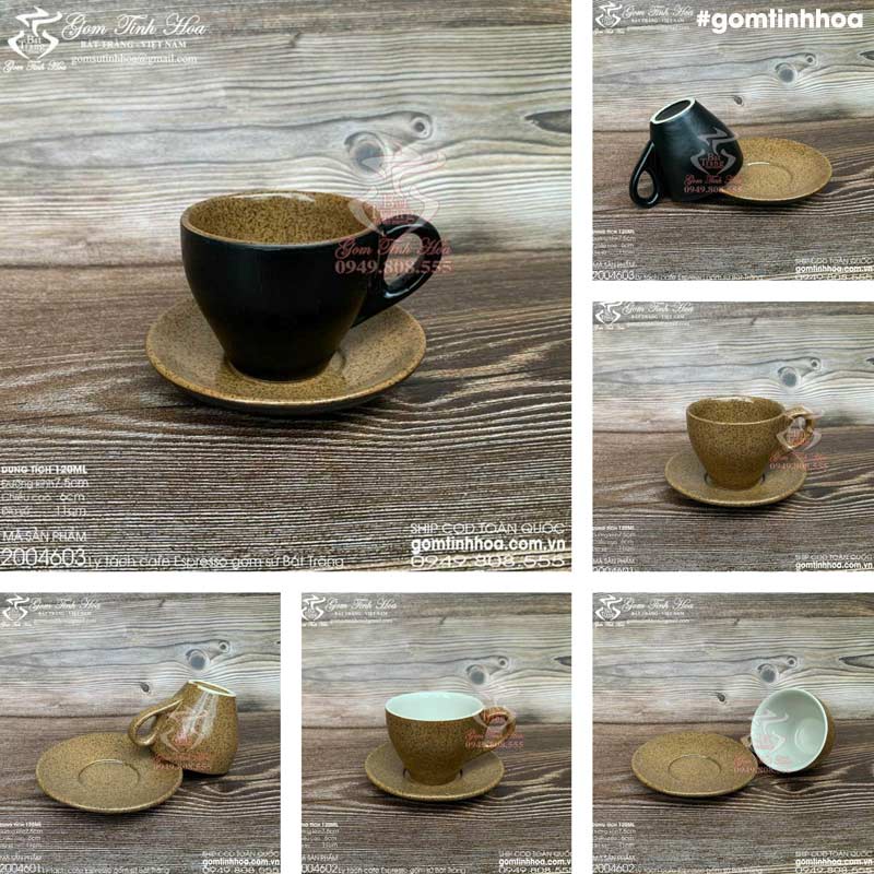 Ly tách sứ uống cafe espresso 120ml gốm sứ Bát Tràng cao cấp | Shopee ...