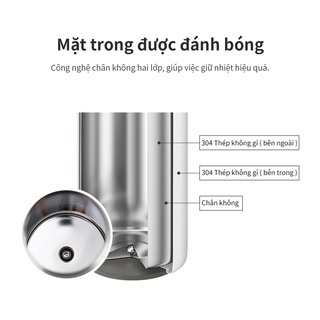 Bình giữ nhiệt LocknLock Feather Light Ring 460ml LHC4244 , có khay lọc trà, cầm nhẹ tay - K-MALL