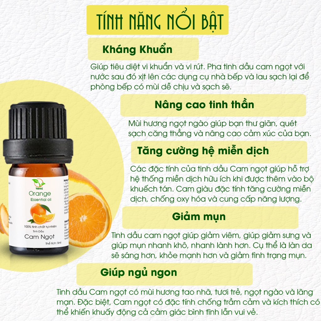 Ảnh Bộ 3 Chai Tinh Dầu Nguyên Chất TAMAS 5ml Hương Sả Chanh, Quế, Bạc Hà, Cam,...Tinh Dầu Thơm Phòng, Thư Giãn, Đuổi Muỗi 2