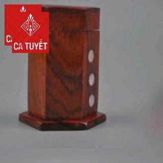 Lọ Đựng Tăm Gỗ Hương khảm Trai -  Cô Gái Việt Nam ( H )