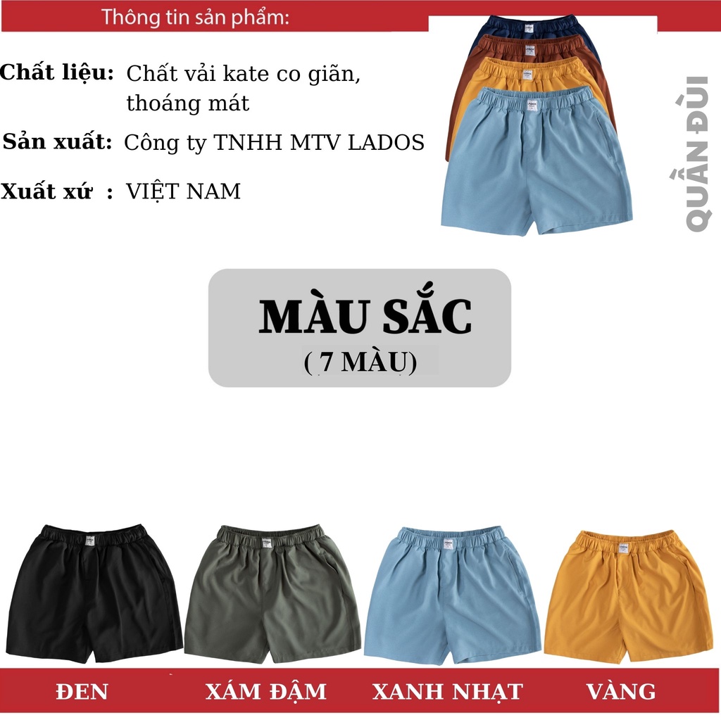 Mô tả Quần đùi kate nam form thoải mái LADOS - 24071 màu sắc tươi trẻ - 2