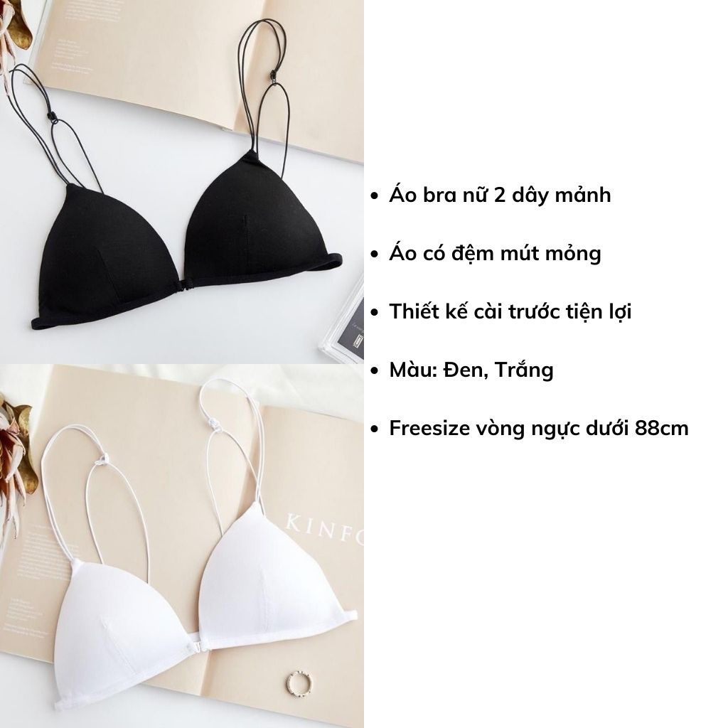 Áo bra nữ 2 dây mảnh  gợi cảm, Áo lót nữ đệm mút mỏng mềm mại thoải mái dễ chịu LANIXA B2099