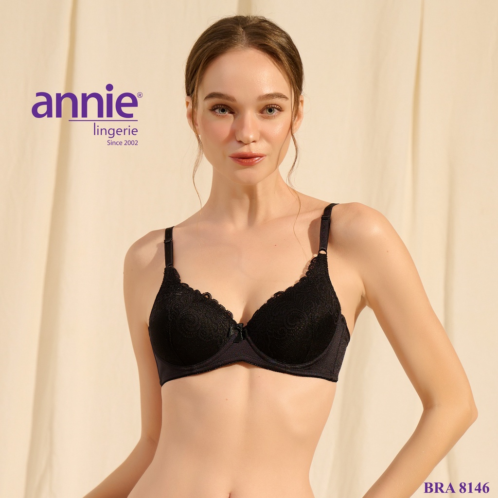 annie Áo ngực ren mút mỏng push up cao cấp tạo dáng, nâng ngực sexy, vải cotton thoáng mát không bí bách BRA8146