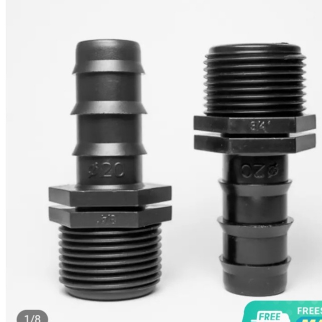 Ren 21 ra 16  gắn  PE 16MM ra ren ngoài 21mm PVC- Hệ thống tưới phun mưa