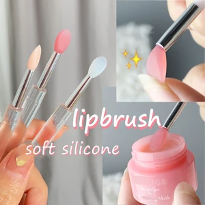Cọ Trang Điểm Môi Bằng Silicone Kèm Nắp Đậy Tiện Lợi