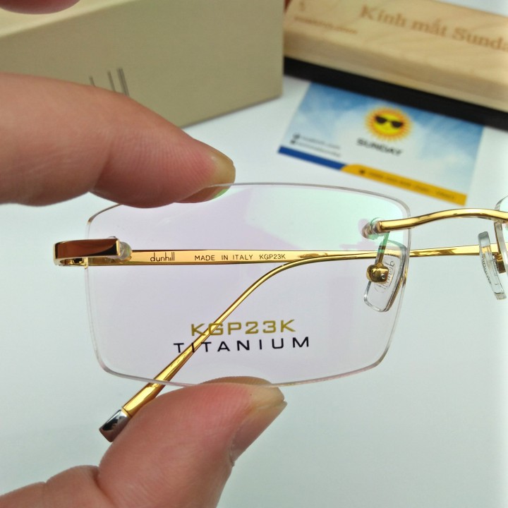 Gọng kính cận titanium mạ vàng duhil TT16