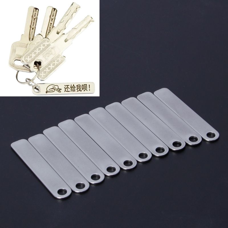 Set 10 Móc Chìa Khóa Khắc Số Điện Thoại Chống Mất Dành Cho Nữ