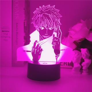 GC9 JUJUTSU KAISEN Đèn 3D Đèn Ngủ Anime USB Chiếu Sáng LED Gojo Satoru Itadori Yuji Văn Phòng DeskLight USB Remote Gi