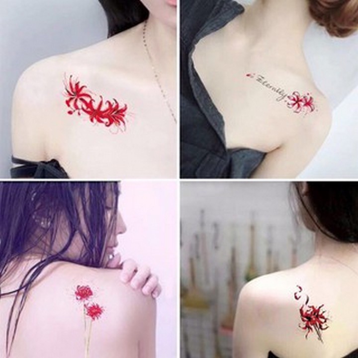 1 Tấm) Hình Xăm Hoa Bỉ Ngạn Phụ Kiện Trang Trí Cá Tính Thời Trang Quà Tặng  Xinh Xắn Độc Đáo | Shopee Việt Nam