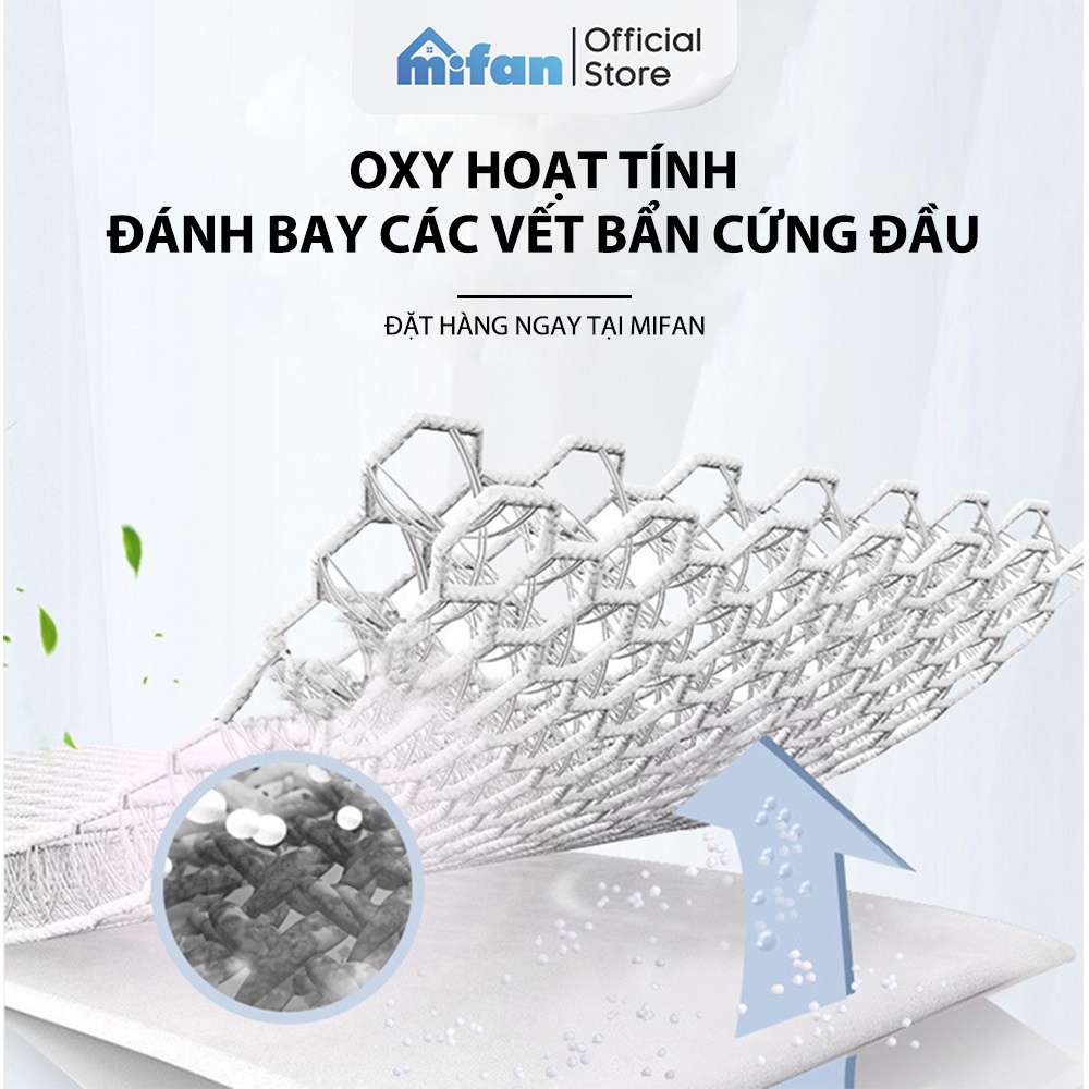 Mô tả Bột Tẩy Trắng Quần Áo Thần Thánh 1100gr Mifan - Làm sạch vải ố vàng, vết bẩn khó giặt - An toàn, không phai màu - 2