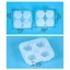 1/2 Khuôn silicon đổ nhựa resin pha lê làm mặt trang sức/bông tai 4 ngăn hình dấu chân mèo