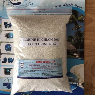 1kg - Chlorine 70% Nhật Bản khử trùng sát khuẩn nguồn nước, xử lý hồ bơi , tẩy rong rêu ao hồ