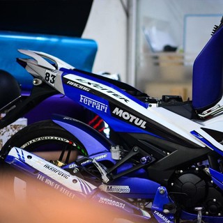 Tem trùm exciter 150 xanh trắng đen, độ team decal xe ex dán đời 2015-2020