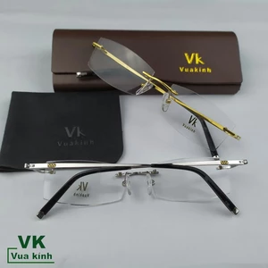 Gọng kính cận khoan không viền titan VK61