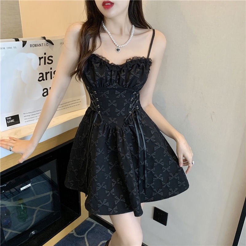 Đầm Hai Dây Dáng Chữ A Thiết Kế Mỏng Trễ Vai Quyến Rũ Thời Trang