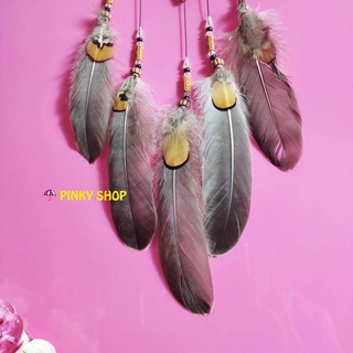 Dreamcatcher treo tường handmade, vòng bắt giấc mơ tua rua lông vũ treo trang trí độc đáo Pinky Shop mã DRD46
