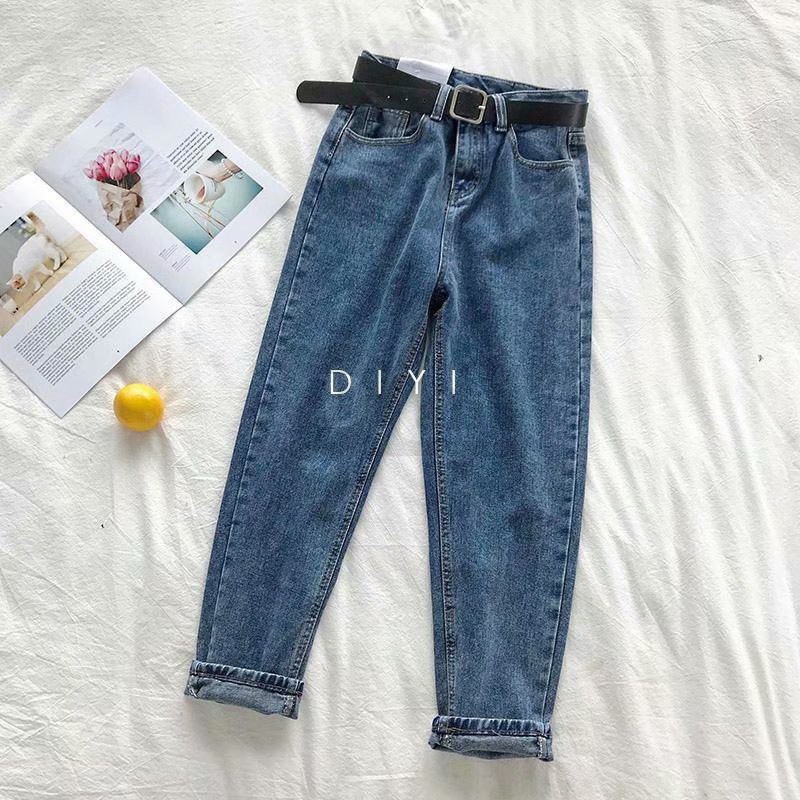 Ảnh Daduhey Quần Jeans Nữ Lưng Cao Ống Đứng Thời Trang Hàn Quốc 1