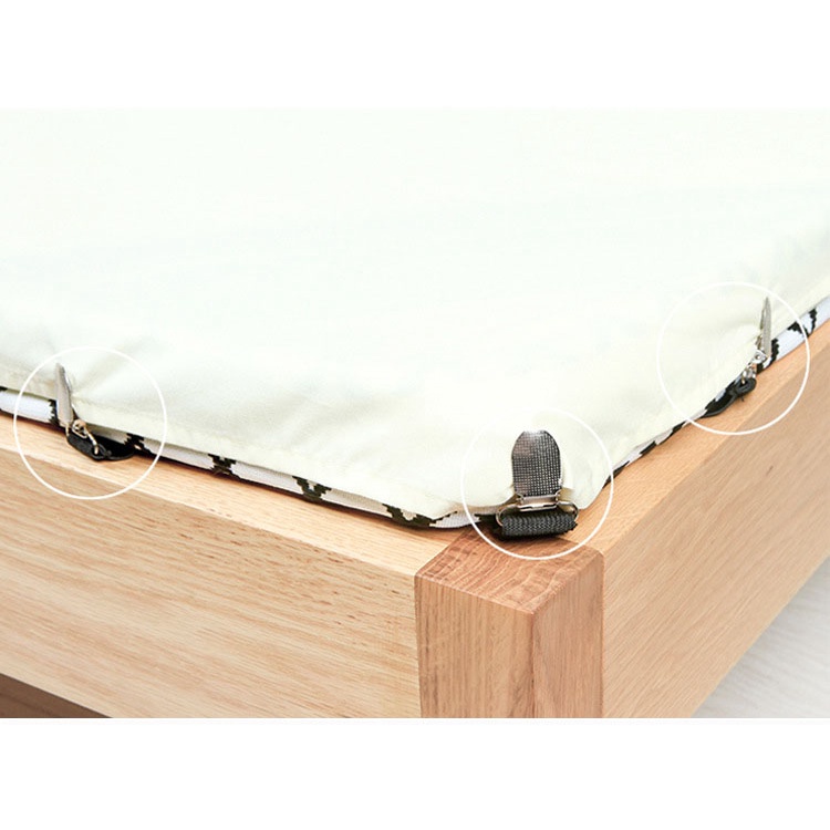 Ảnh Set 4 kẹp ga giường có lớp đệm cao su Lidaco cố định drap chống xê dịch chất liệu inox không gỉ (Giao màu ngẫu nhiên) 4