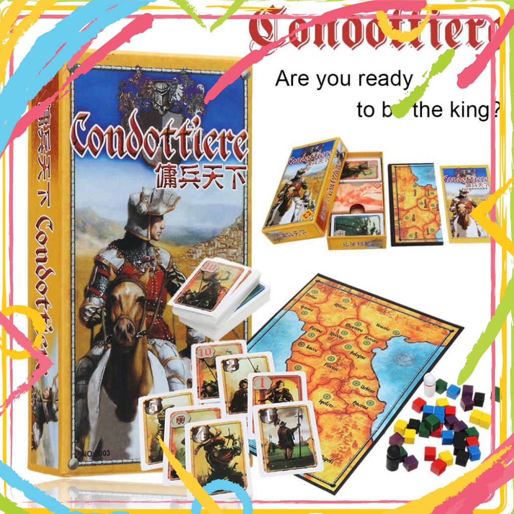 Boardgame chiến thuật Condottiere -Tư Lệnh Chinh Phục Nước Ý | Shopee ...