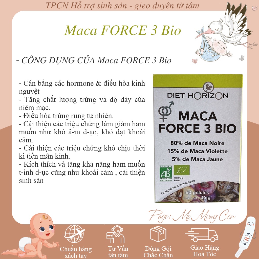 Maca force 3 bio là thuốc gì và công dụng của nó là gì?
