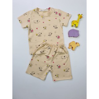 Bộ bé trai Đồ bộ bé gái họa tiết gấu Pooh Snoopy MK11